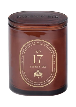 Scented Candle Embossed Lid Amber Glass No. 17 Pumpkin Spice Candle