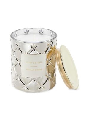 Scented Candle Mixed Metal Tones Vanilla Woods Scented Candle