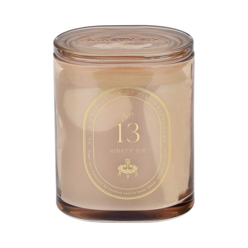 Scented Candle Oval Silhouette Amber Glass Oval Candle