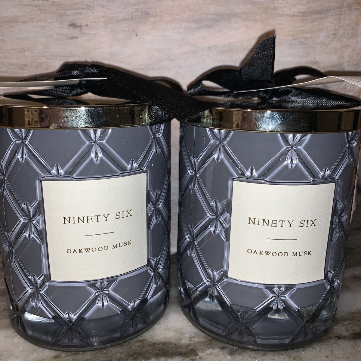 Scented Candle Quilted Diamond Pattern Masculine Scented Set