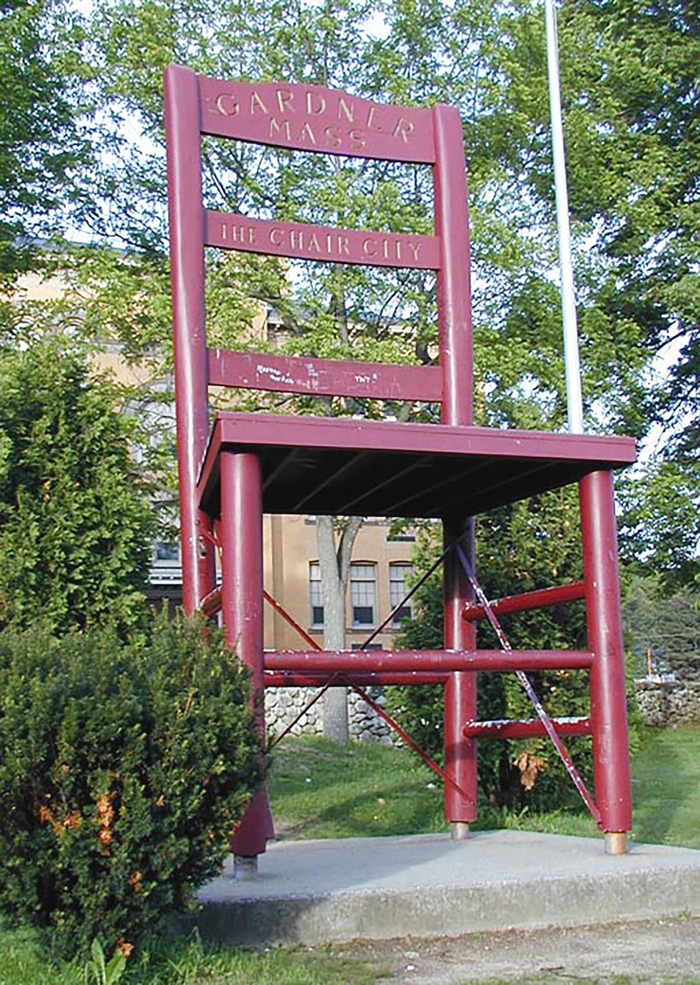 Sculptural Chair Ladder Back Giant Ladder Back Chair