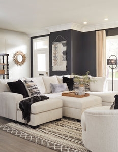 Sectional Sofa Cream High Contrast Palette and Modular Seats