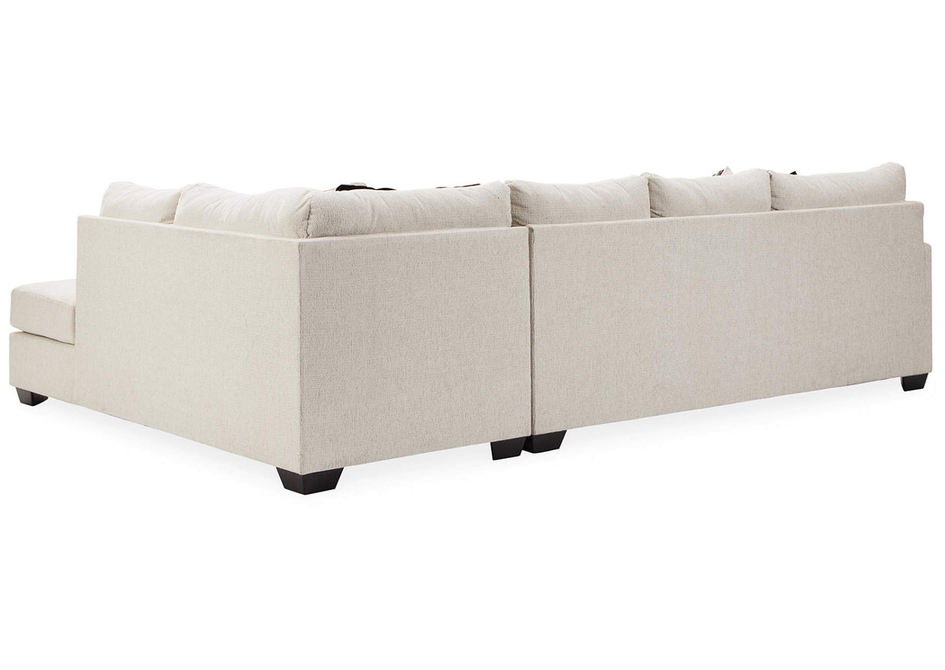 Sectional Sofa Light Beige with Chaise End and Tapered Legs