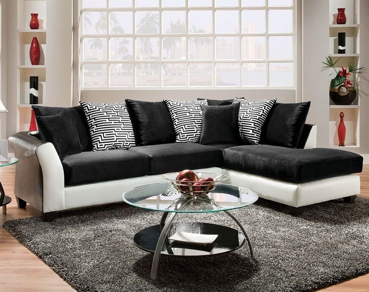 Sectional Sofa Maze Pattern Pillows Chaise Extension