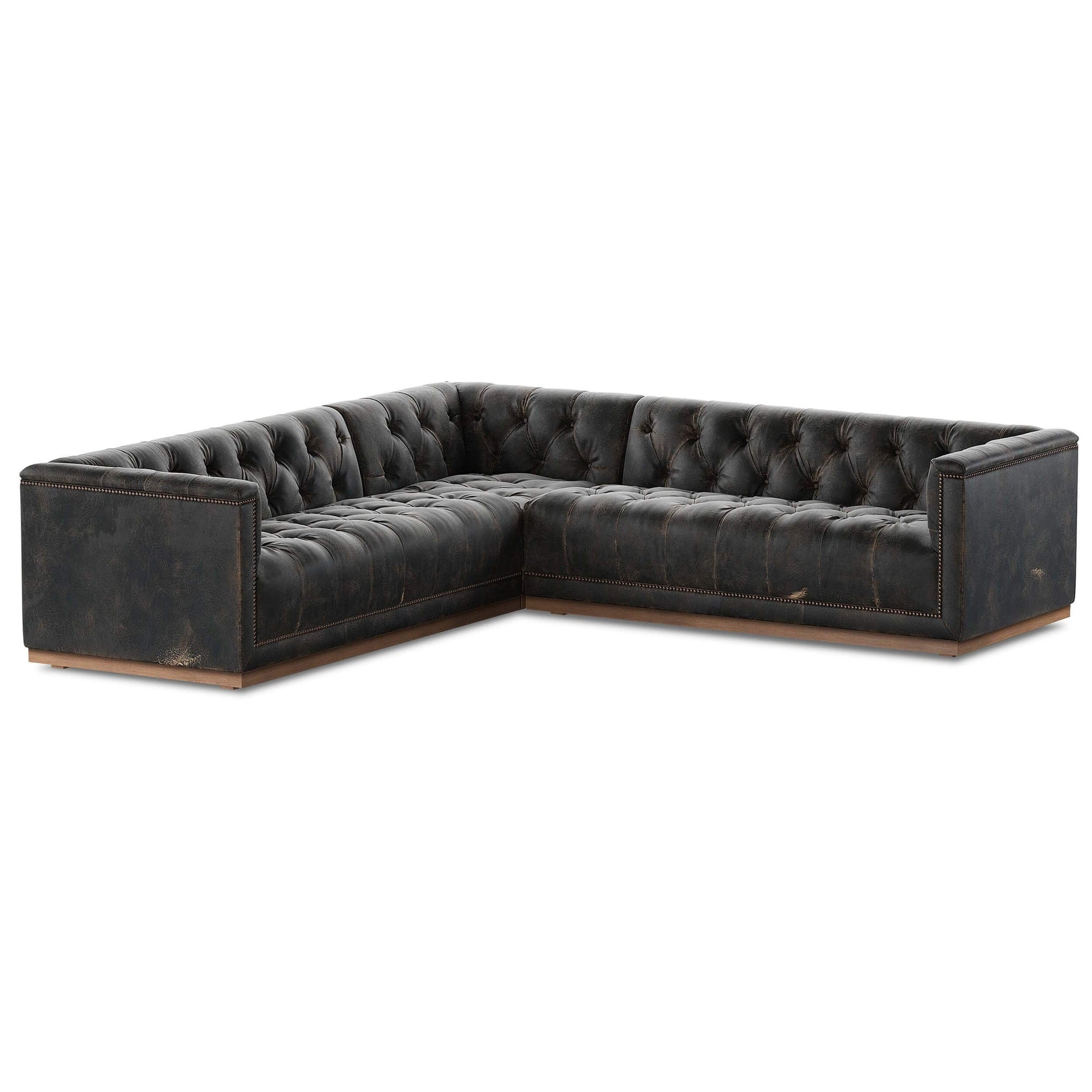 Sectional Sofa with All Over Tufting Deep Tufted Modular