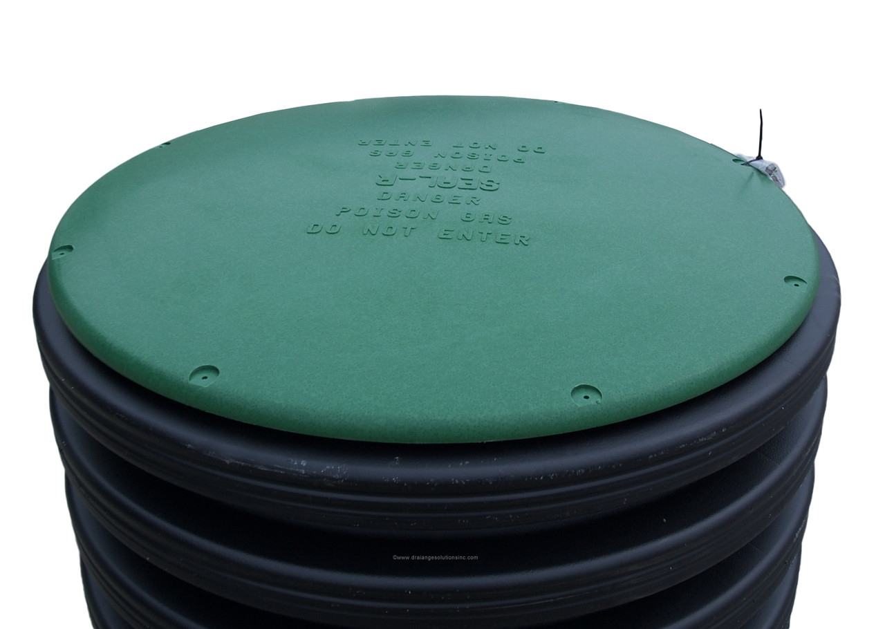Septic Riser Cover 18 Inch Plastic Septic Seal Warning