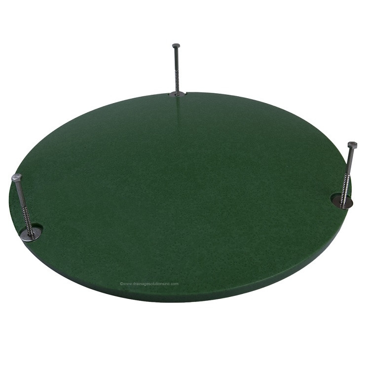 Septic Riser Cover Heavy Duty 18 Inch Plastic Lid Green Finish