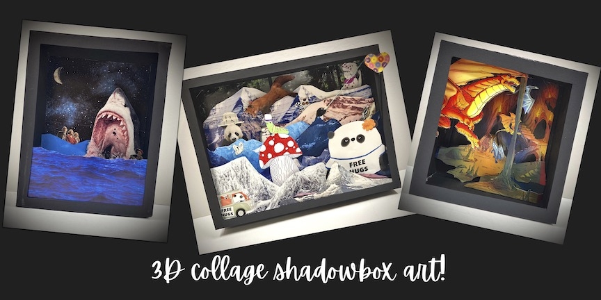Shadowbox Art using Recessed Depth Layered Paper Wall Decor