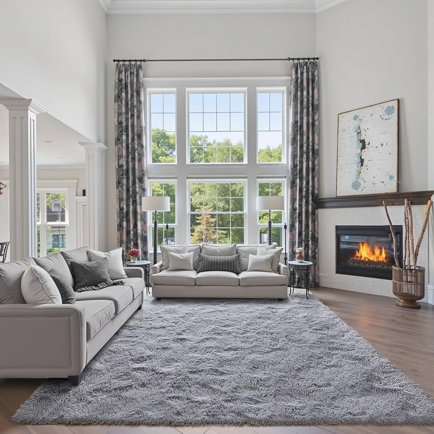Shag Rug with Plush Texture and Soft Textured Rug Styling