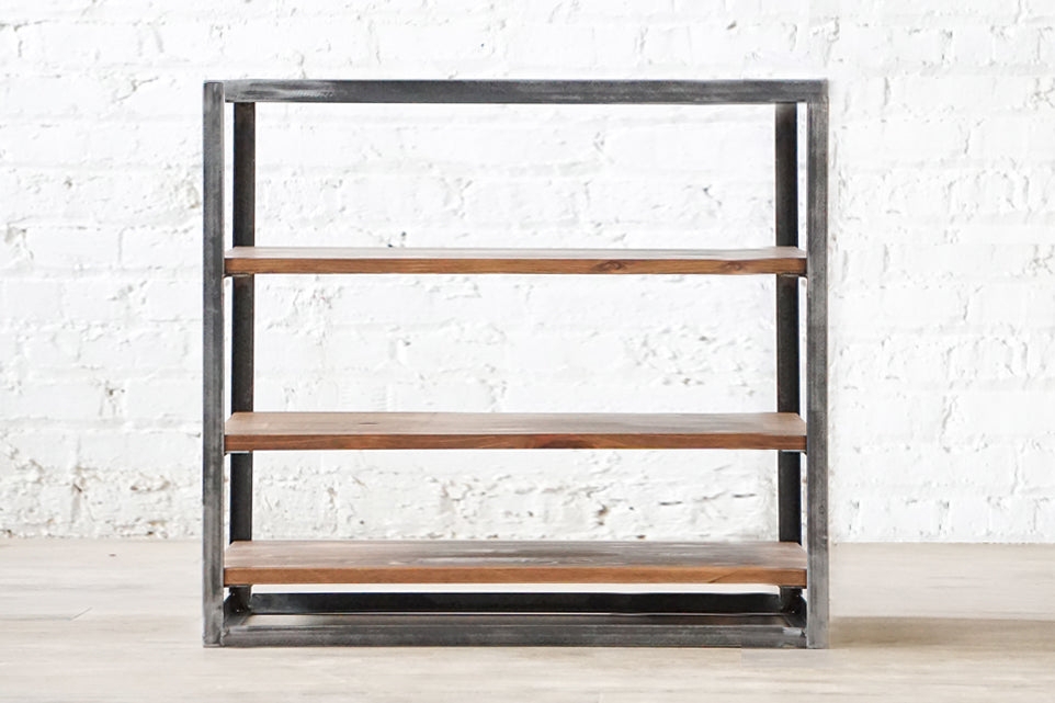 Shelving Unit Urban Metal Console with Square Tubing Frame