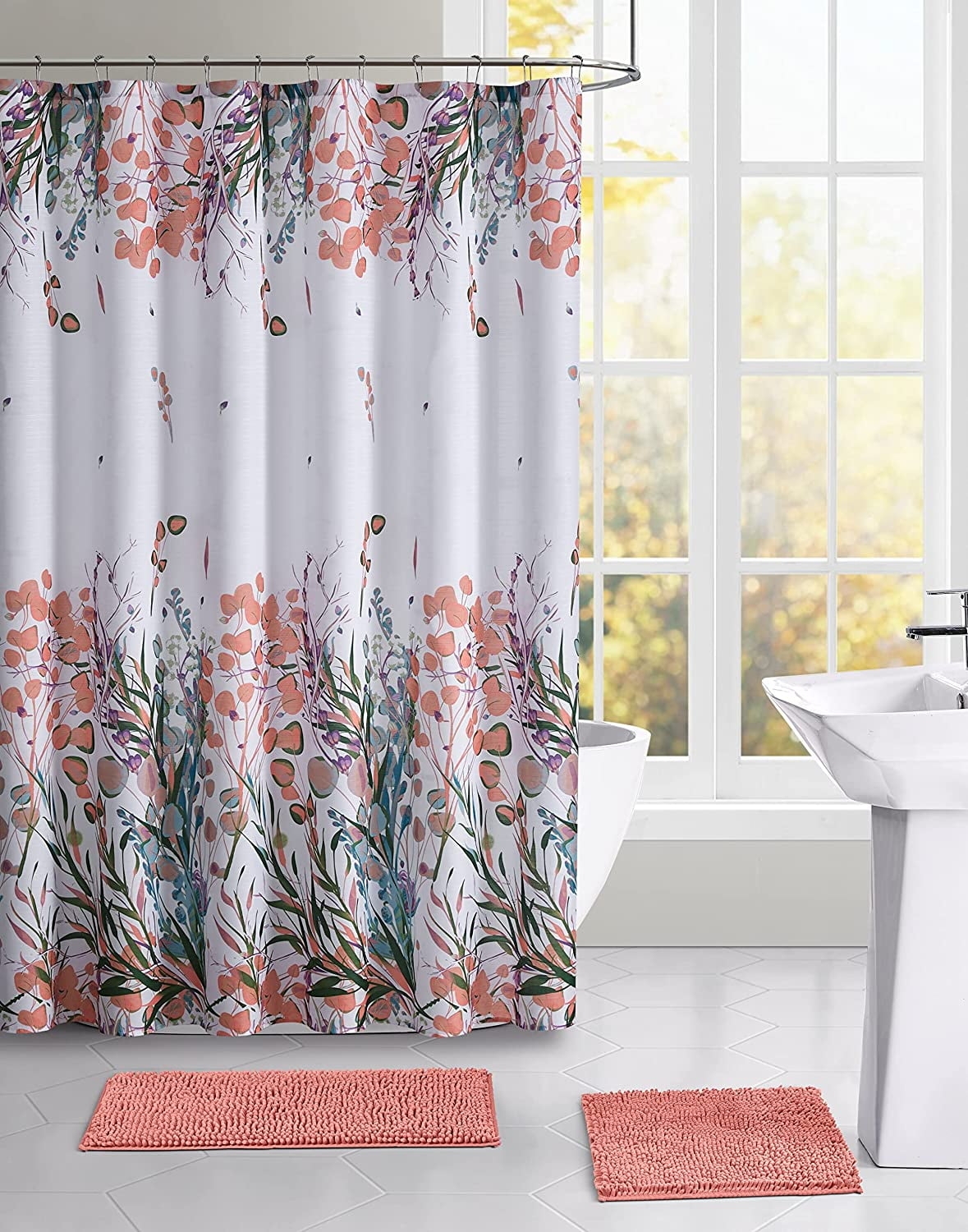 Shower Curtain Floral Boho Print Wildflower Style Art
