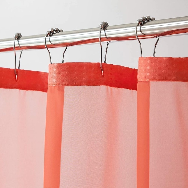 Shower Curtain Roller Ball Rings Sheer Bath Set Accessory