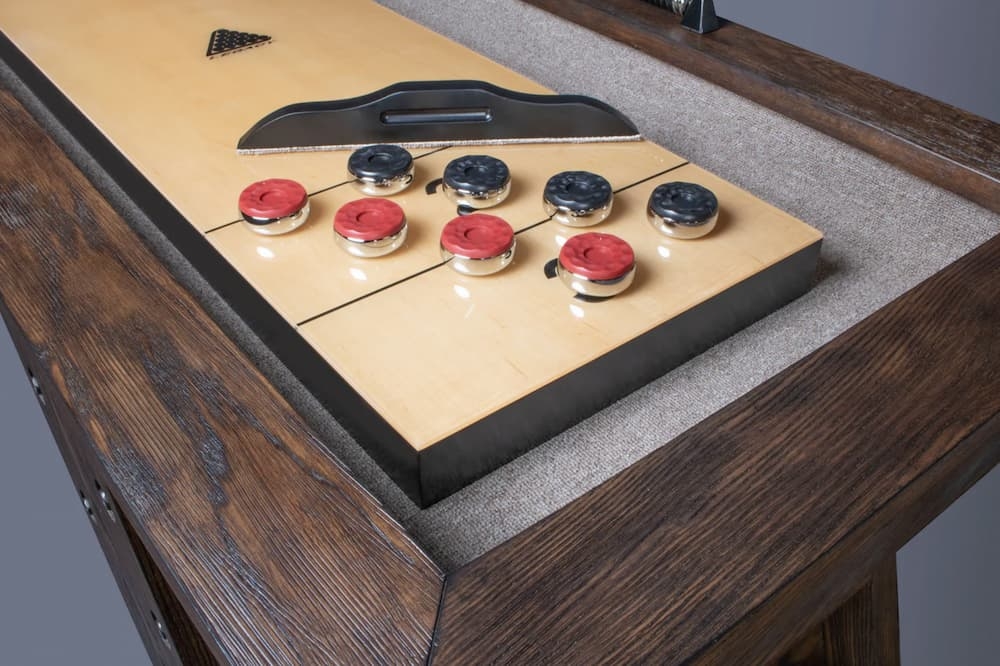 Shuffleboard Table with Dual Tone Wood for Professional Game Room Decor