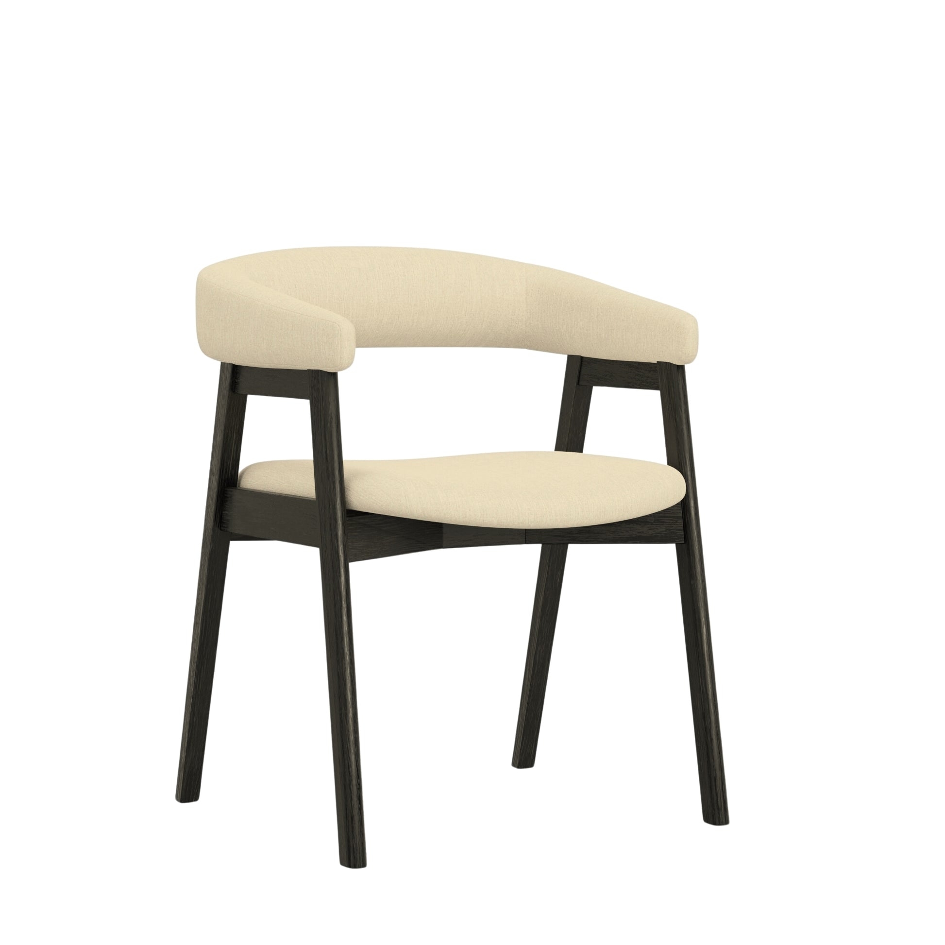 Side Chair: Cream and Black High Contrast Wraparound