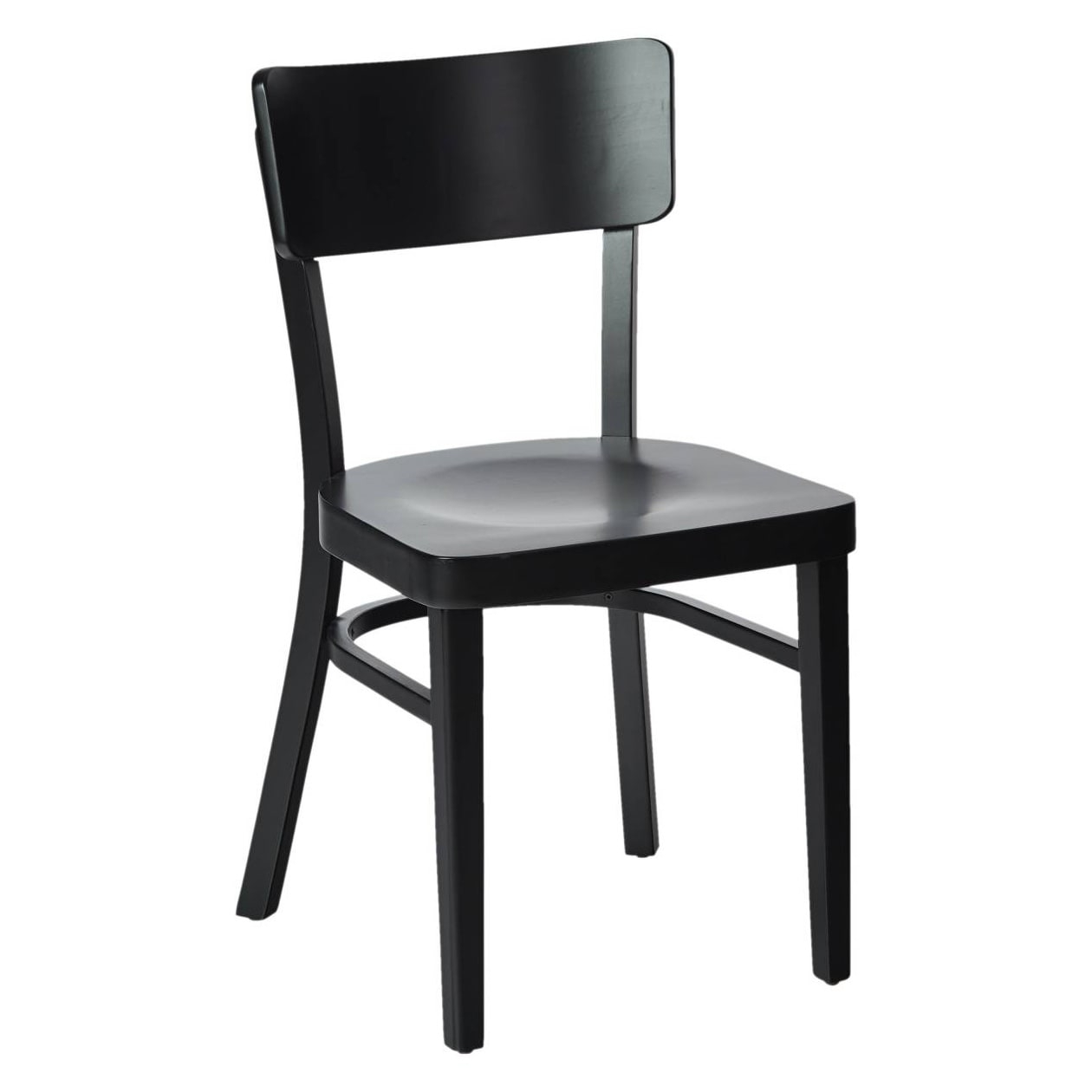 Side Chair: Matte Black Tapered Square Leg Cafe Seating
