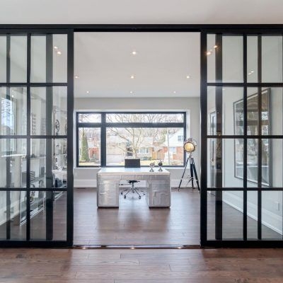Sliding Room Divider Industrial Frame Black French Sliding Doors
