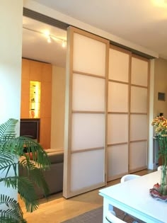 Sliding Room Divider: Translucent Privacy Panels Shoji Wall System