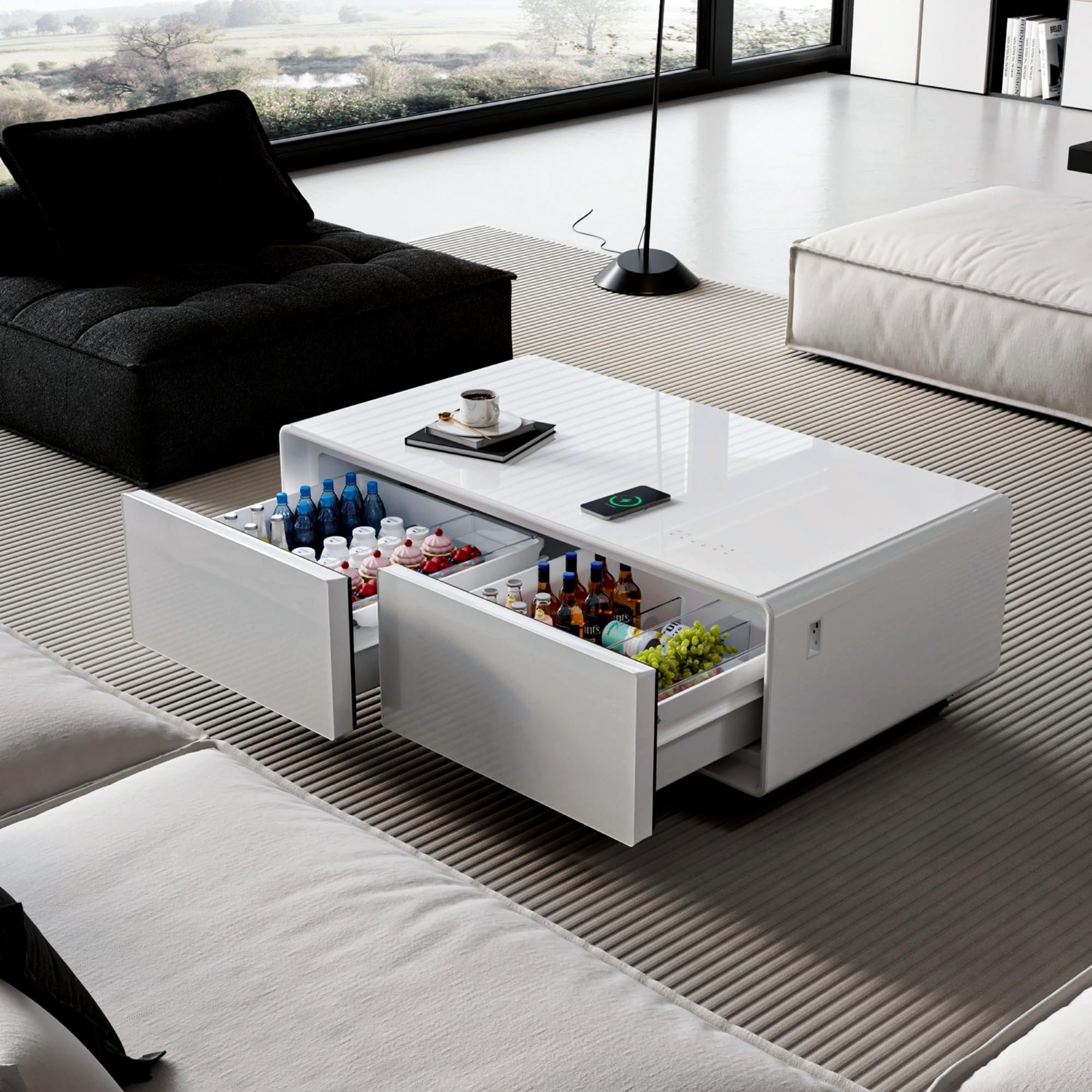 Smart Coffee Table featuring Wireless Charging Coffee Table