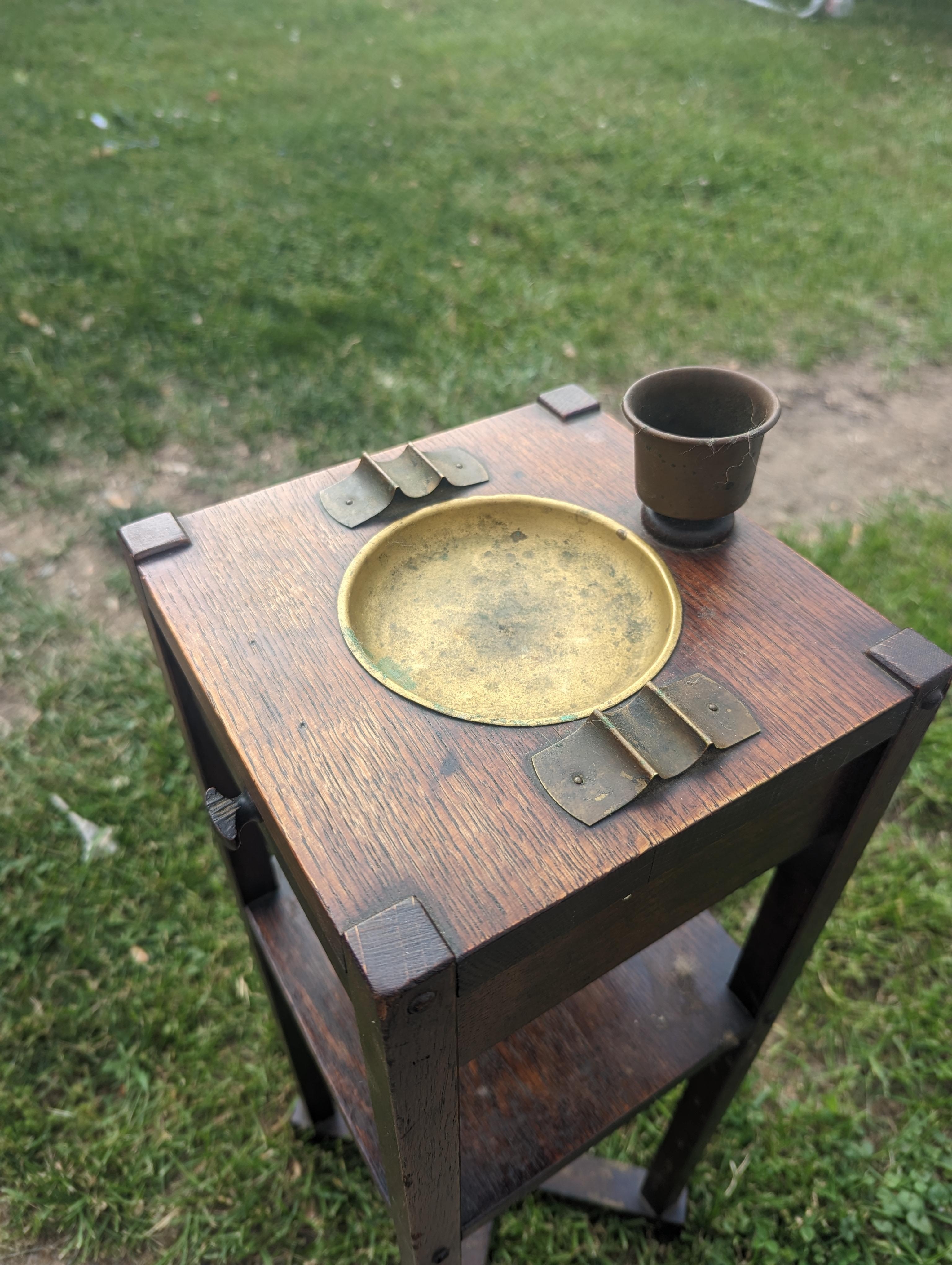 Smoker Stand Mission Style Joinery Wood Cigar Table