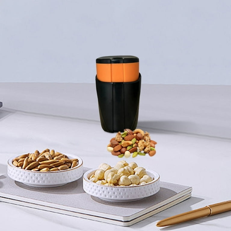Snack Dispenser Vibrant Orange Compact Cylindrical Form