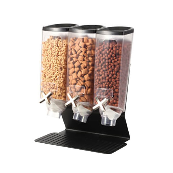 Snack Dispenser X Shaped Knobs Triple Canister Tabletop