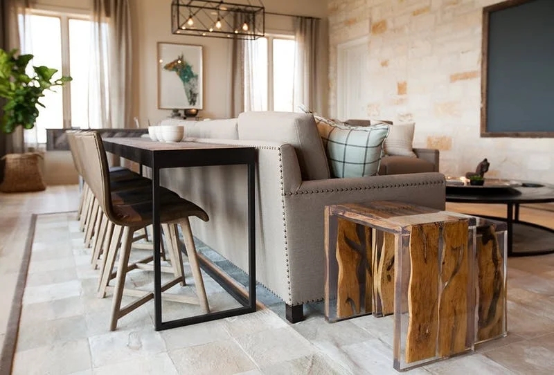 Sofa Back Console: Acrylic Wood Sofa Back Dining Table