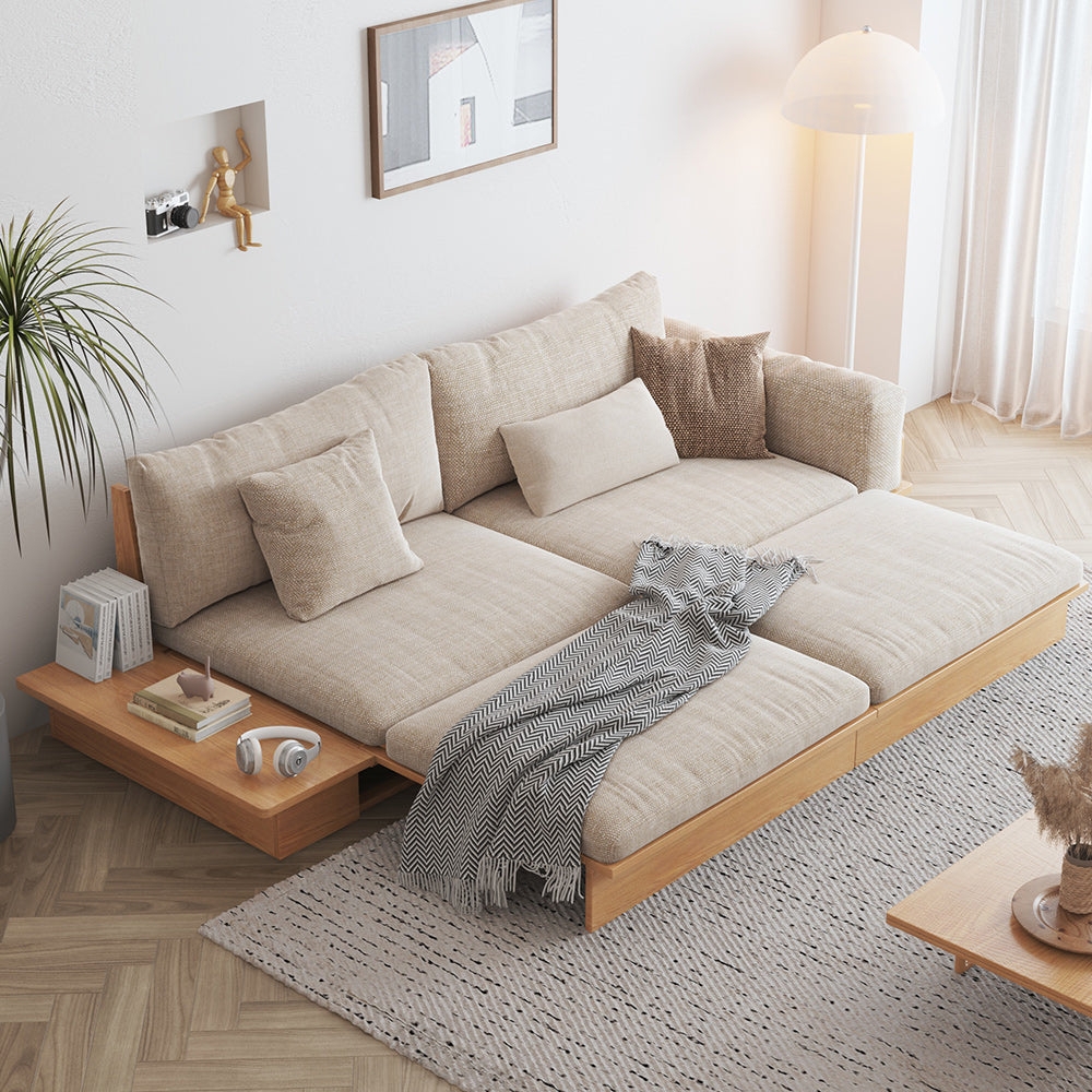 Sofa Bed: Folding Mechanism Minimalist Solid Wood Daybed