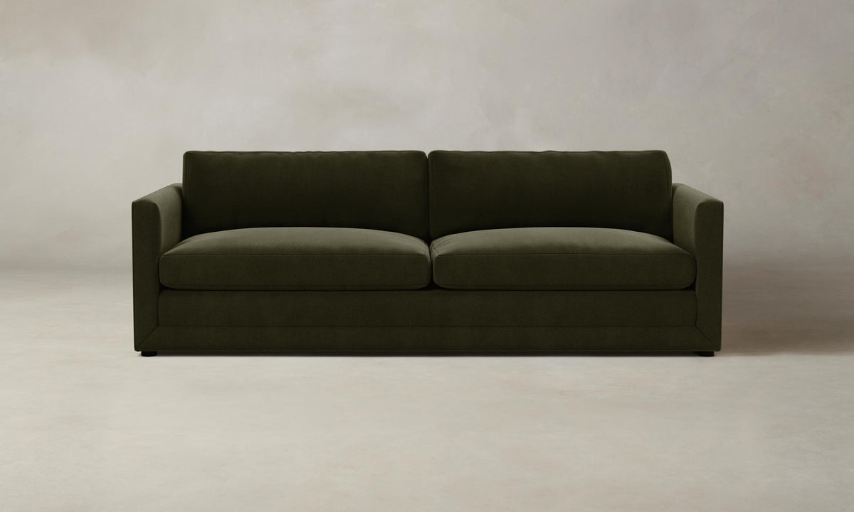 Sofa Plush Cushions Performance Velvet Track Arm Couch