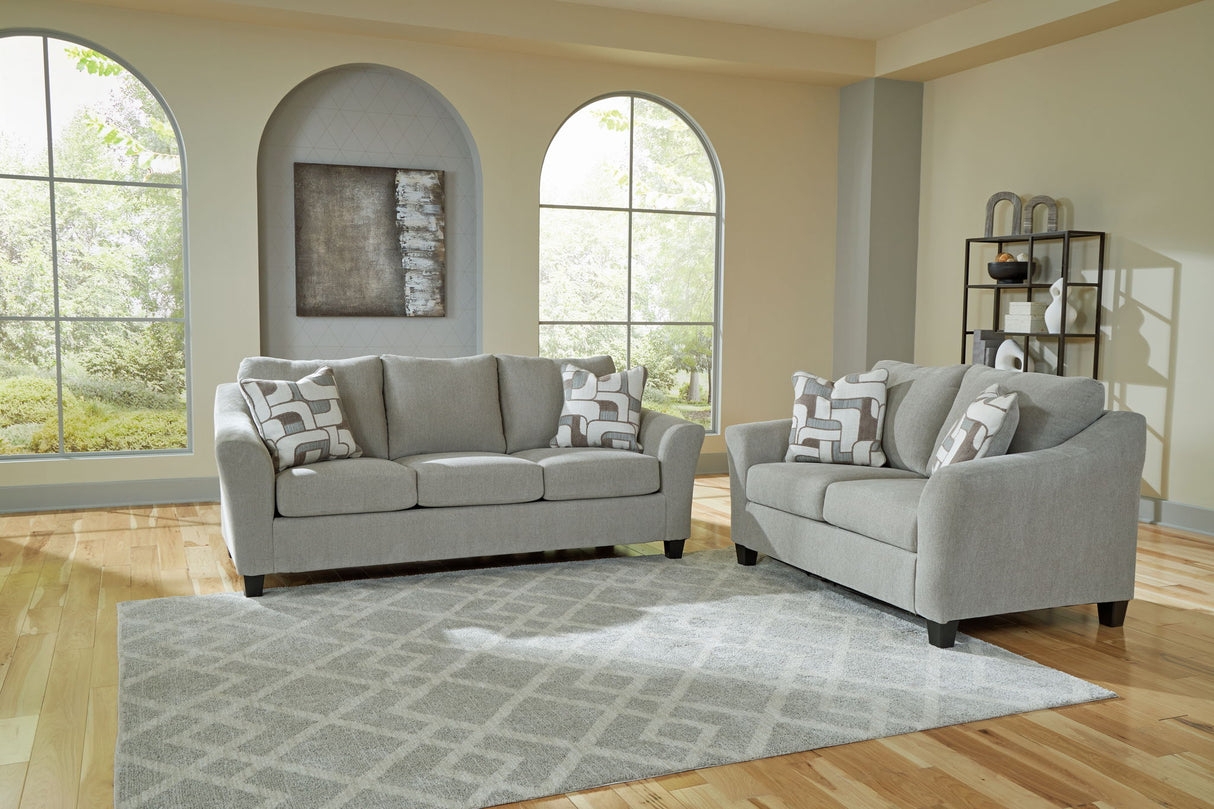 Sofa Set Contemporary Arched Window Decor Flared Arms Collection