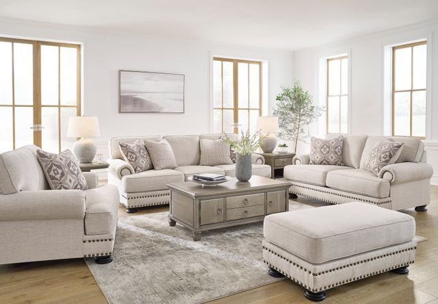 Sofa Set featuring Nailhead Trim and Grey Washed Wood