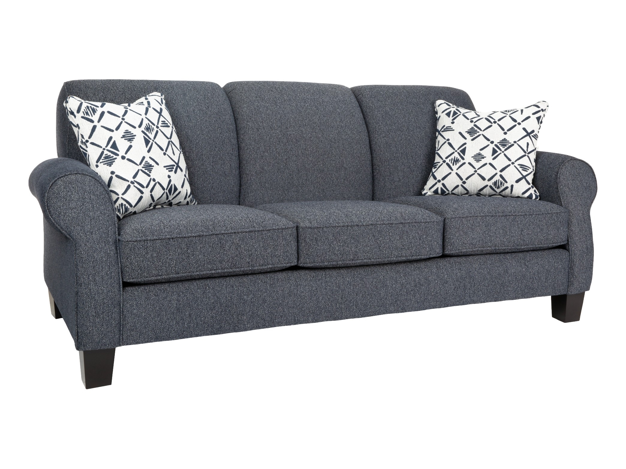 Sofa: Textured Navy Geometric Pattern Accent Pillows