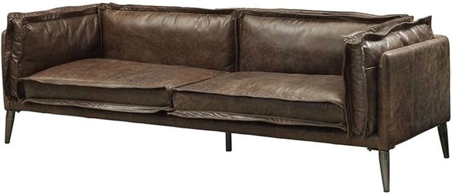 Sofa with Cushion Arms Mid Century Industrial Couch