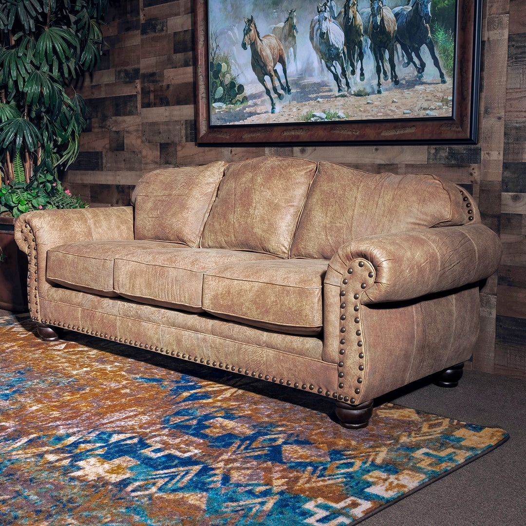 Distressed Leather Sofa