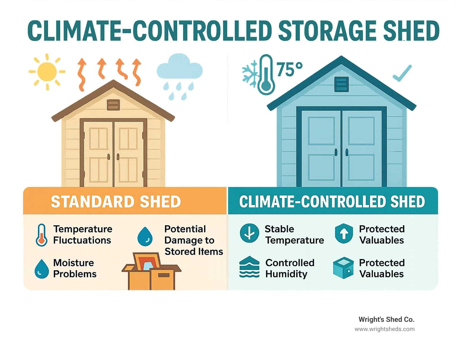 Storage Shed: Sky Blue Temperature Regulation Weather Shed