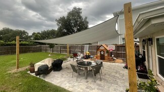 Sun Shade Sail Large Grey Paver Patio Base DIY Idea