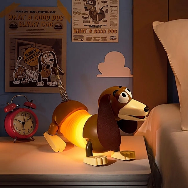 Table Lamp: Accordion Body Character Shaped Slinky Dog Lamp