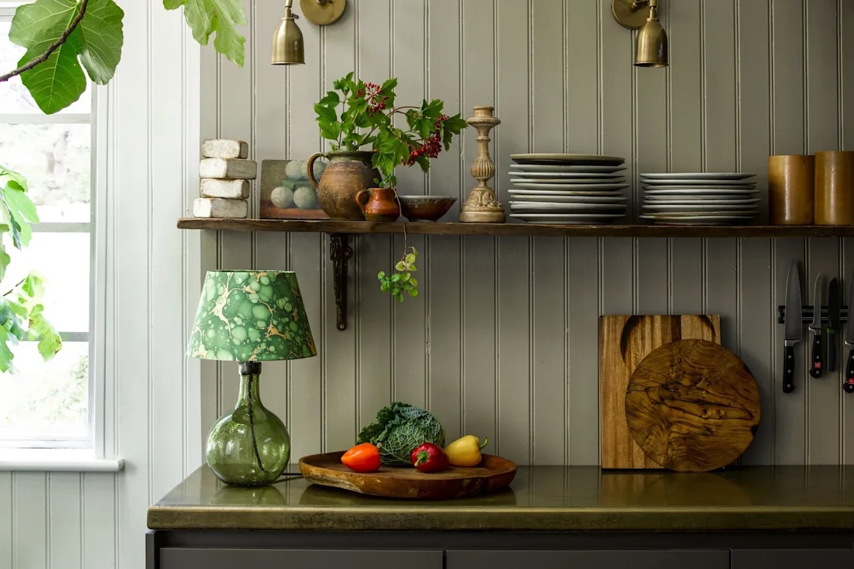Table Lamp Marbled Shade Kitchen Counter Lamp Styling