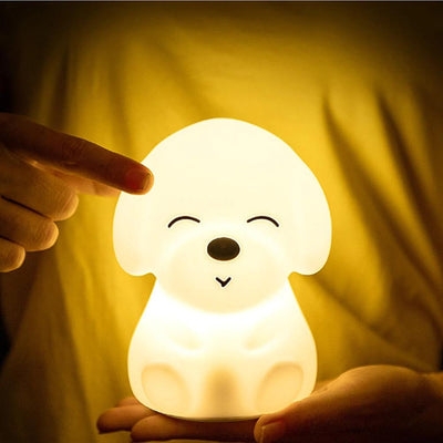 Table Lamp: Squishy Silicone Texture Puppy Minimalist Puppy Lamp