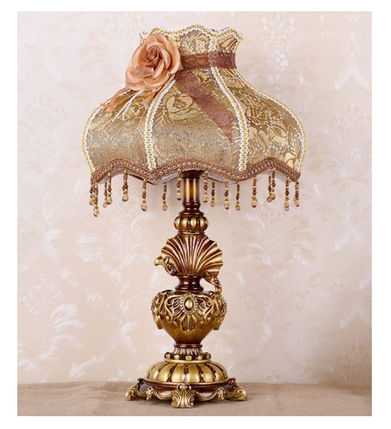 Table Lamp Victorian Lace with Ornate Sculptural Base