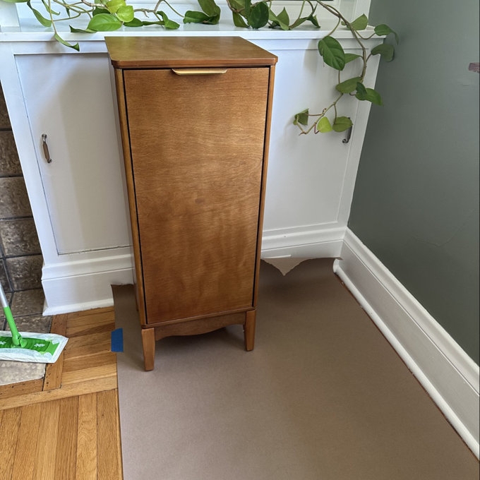 Tall Dresser Curved Apron Narrow Bedroom Storage Idea
