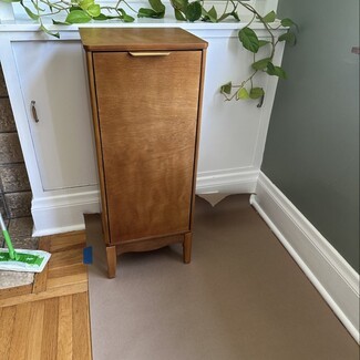 Tall Dresser Curved Apron Narrow Bedroom Storage Idea