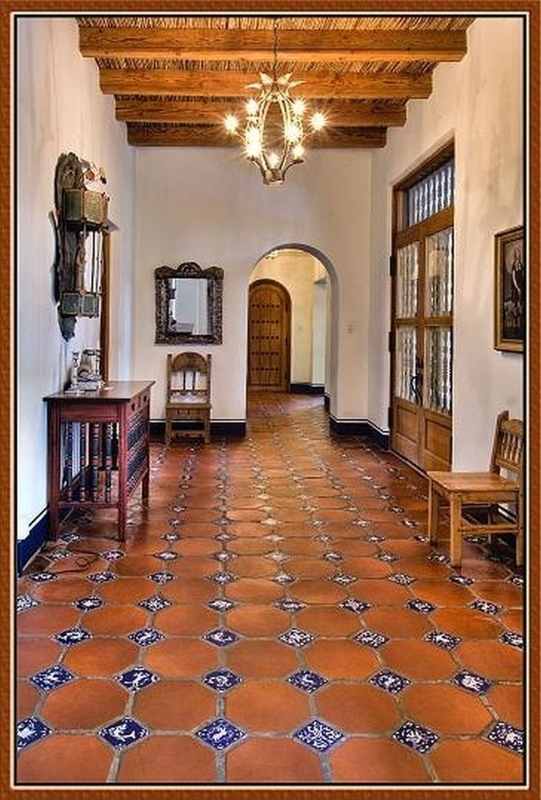 Terracotta Flooring Octagonal Grid with Viga Beams