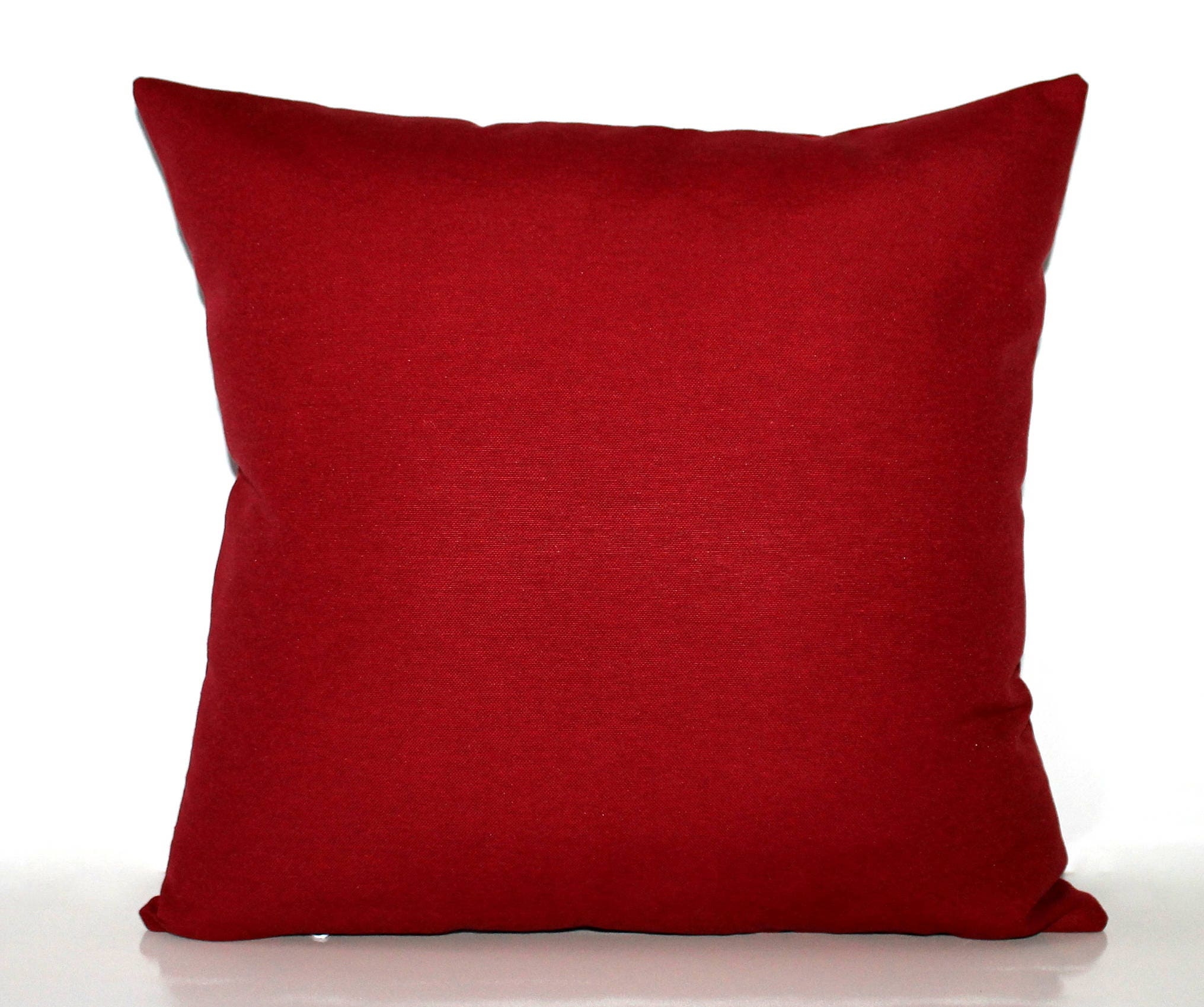 Throw Pillow Cover Maroon Red Woven Solid Cushion