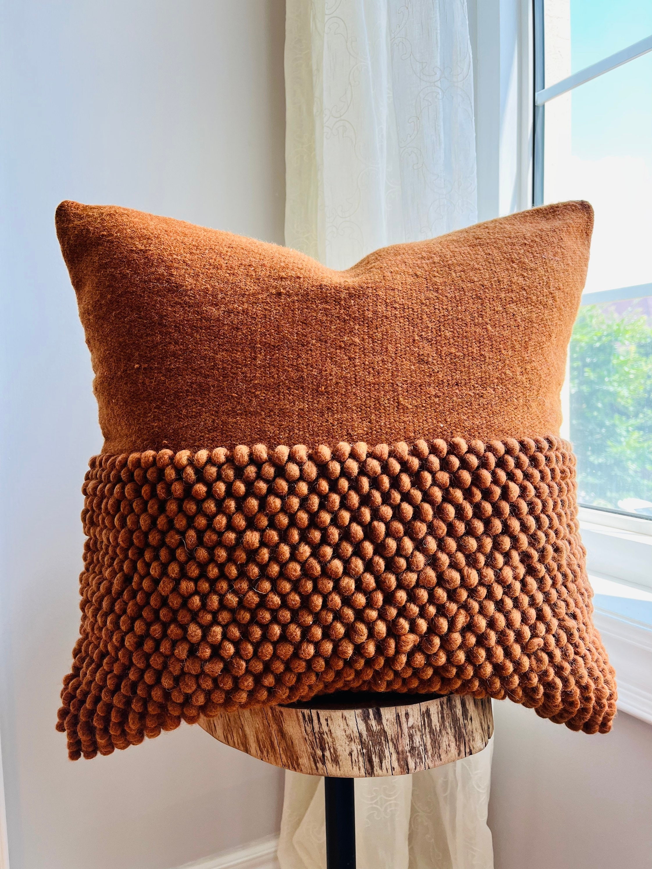 Burnt Orange Colored Throw Pillows