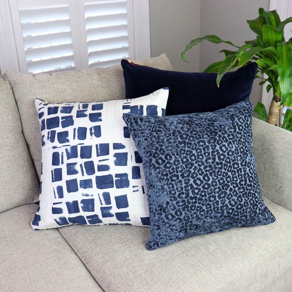 Throw Pillow Leopard Animal Print Textured Chenille