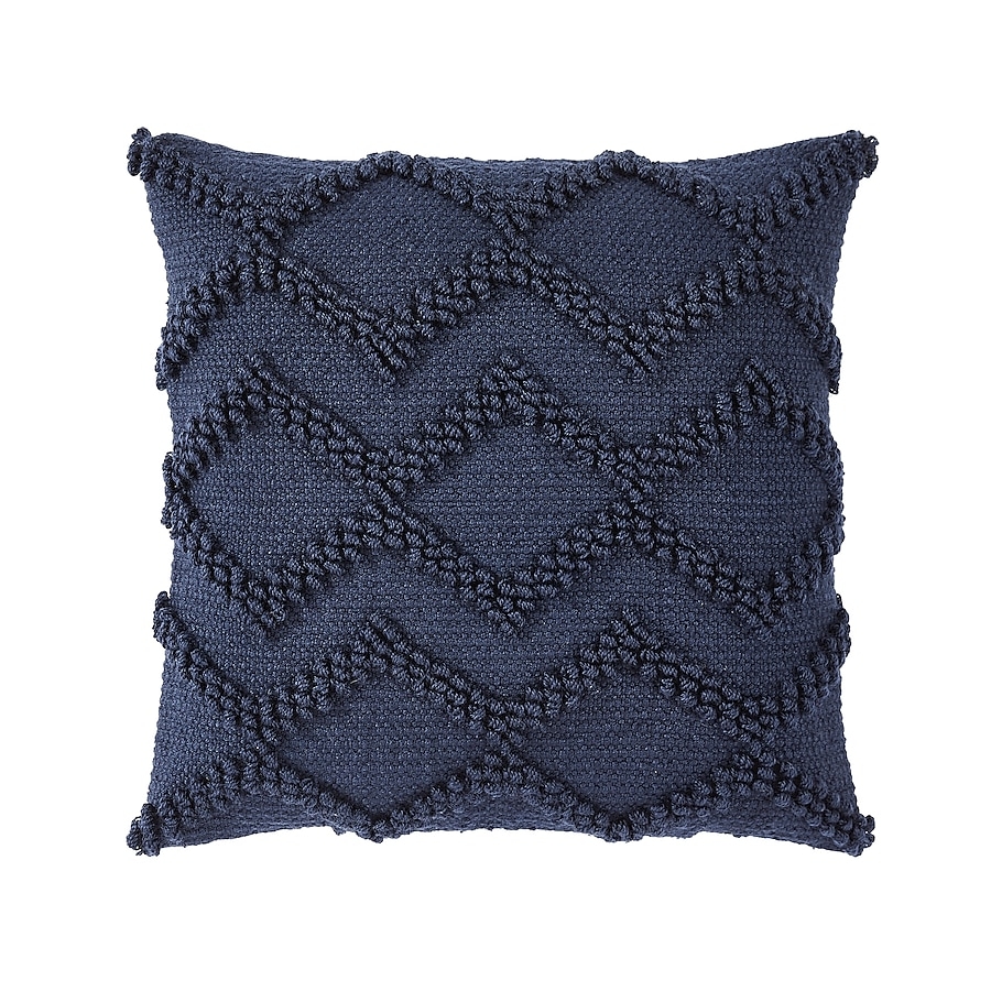 Throw Pillow: Raised Texture Diamond Motif Pillow Decor