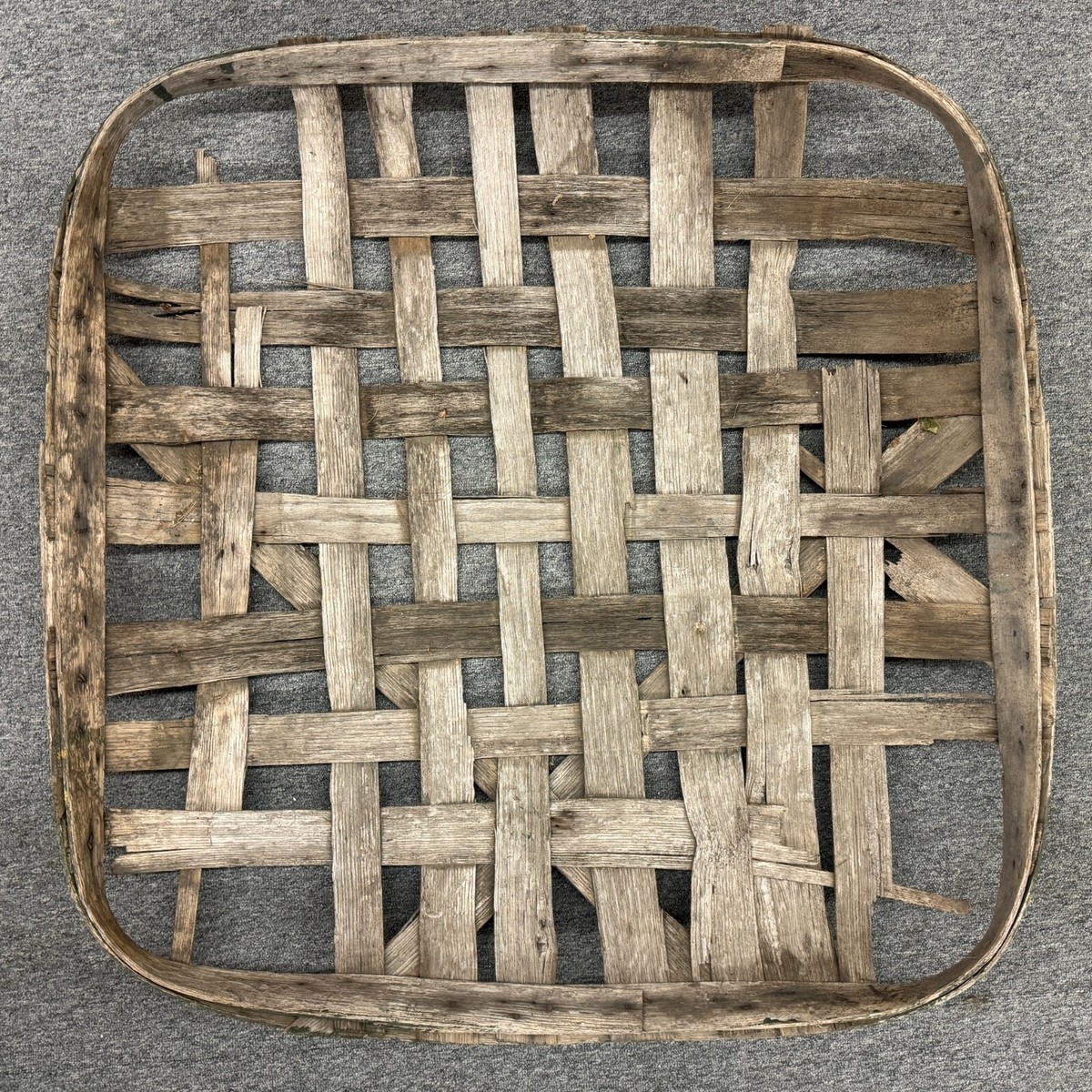 Tobacco Basket Large Scale Weathered Patina Barn Find