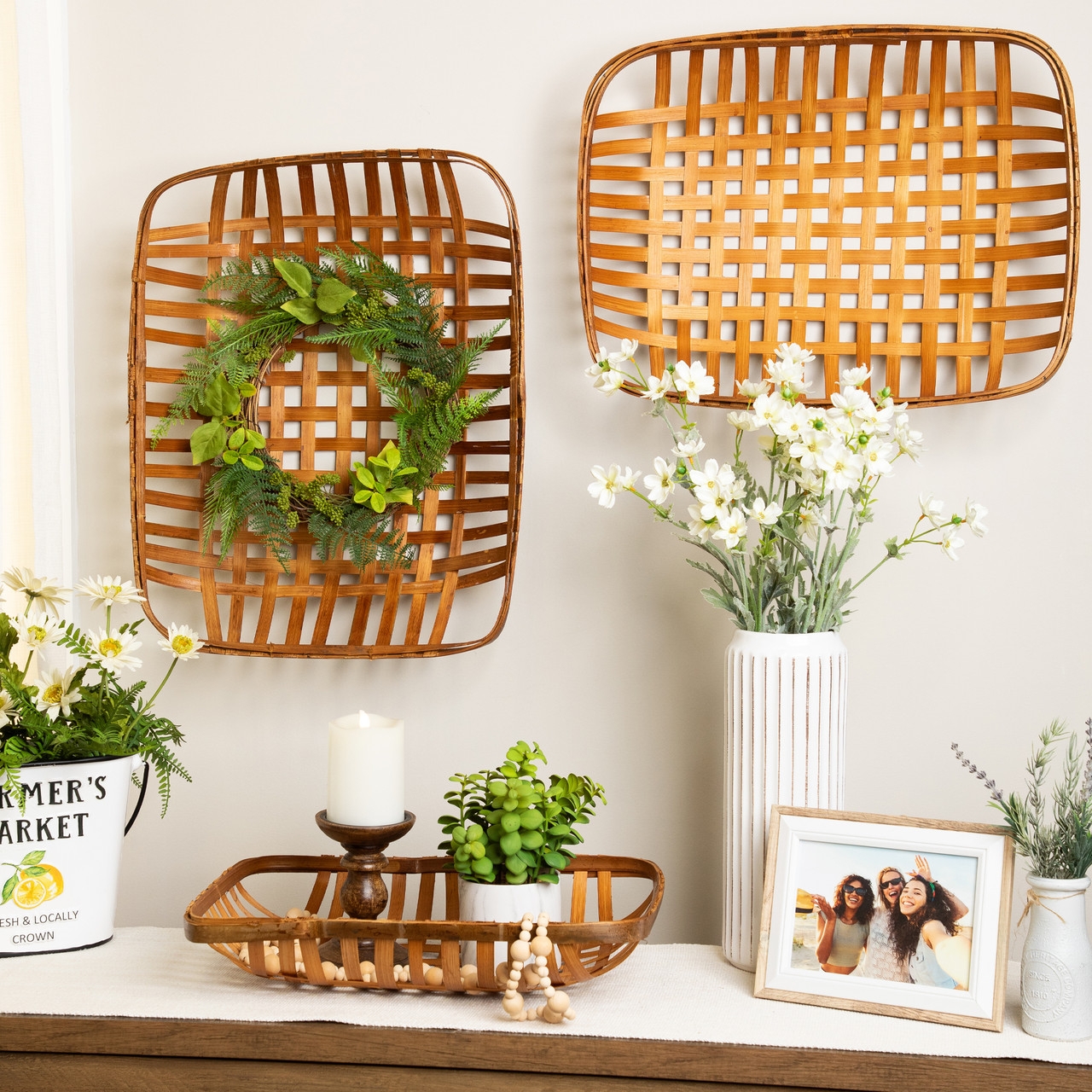 Tobacco Baskets Tobacco Style Rectangular Lattice Set
