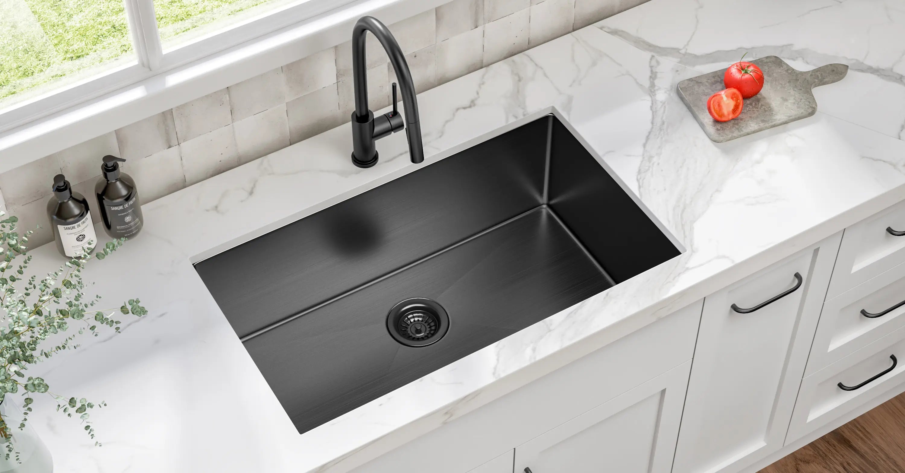 Undermount Sink Matte Black Marble Look Sink Ideas