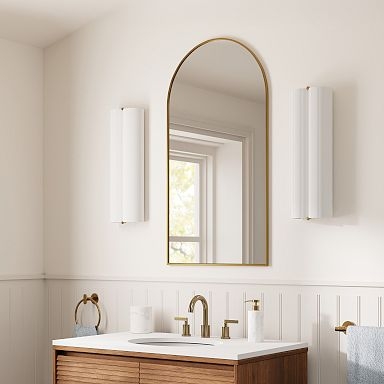 Vanity Mirror Arched Gold Bathroom Mirror Accents
